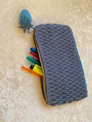 Federmappe kosmetiktasche blau - federmappe,