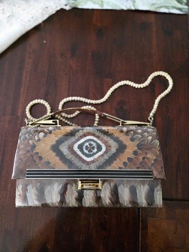 Vintage handtasche federn - handtasche,