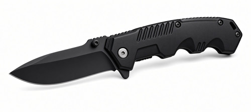 Schwarzes taschenmesser - schwarzes,