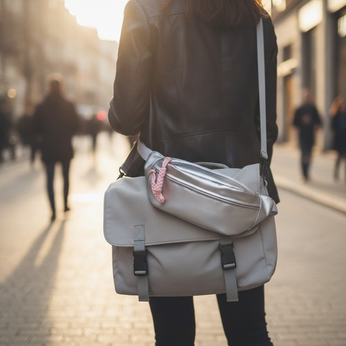 Silberne bauchtasche damen y2k - silberne,