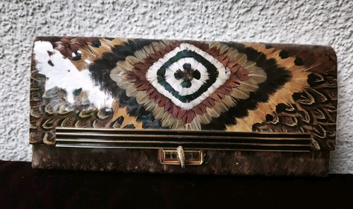 Vintage feder clutch 1970er - feder-clutch,