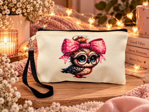 Kosmetiktasche eule brille - kosmetiktasche,