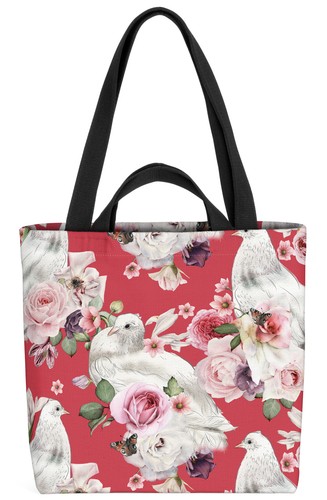 Tauben rosen romantik tasche - rosen,