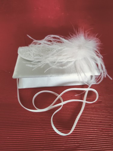 Brauttasche clutch weiß - brauttasche,