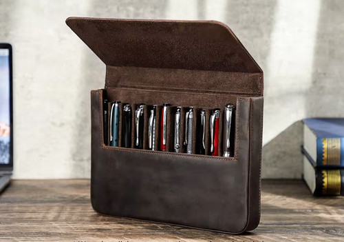 Echt leder etui für - leder,